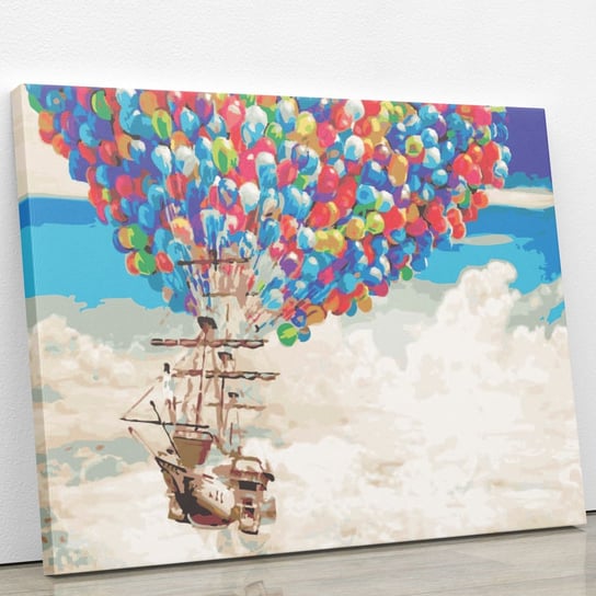 Kolorowe balony i statek - Malowanie po numerach 50x40 ArtOnly