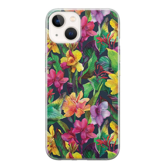 Kolorowe egzotyczne kwiaty - iPhone 13 Etui silikonowe z nadrukiem [TIF 88B] PieceofCase