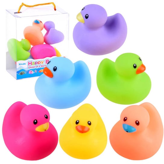 Kolorowe gumowe kaczuszki Zabawa w kąpieli ZA3351 Inna marka