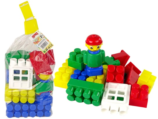 Kolorowe Klocki Konstrukcyjne K3 Małe 30 Elementów Lean Toys