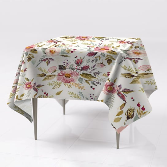 Kolorowe obrusy na stół wzory Vintage pole kwiaty, Fabricsy, 150x150 cm Fabricsy