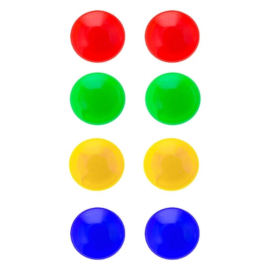 Kolorowe okrągłe magnesy do tablic magnetycznych 8 szt Springos