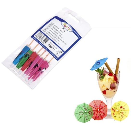Kolorowe parasolki dekoracje papierowe do drinków ABC