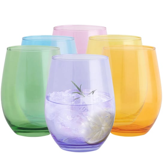 Kolorowe szklanki do wody i napojów zestaw 6 szt. Phoebe Rainbow Blast 580 ml TREND GLASS