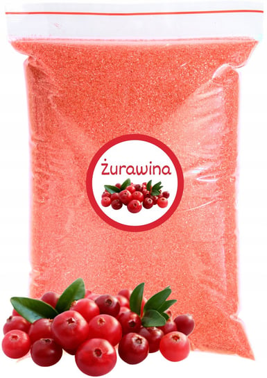 Kolorowy Cukier do Waty Cukrowej Czerwony Żurawina 500g 0,5kg Żurawinowy ADMAJ