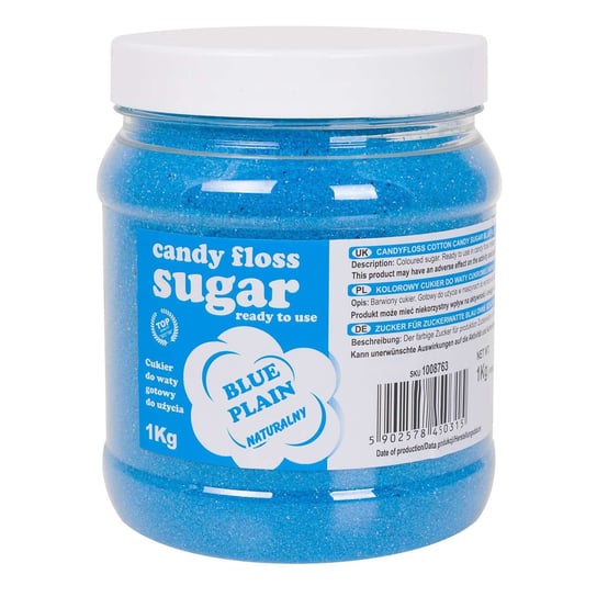 Kolorowy cukier do waty cukrowej niebieski naturalny smak waty cukrowej 1kg Inna marka