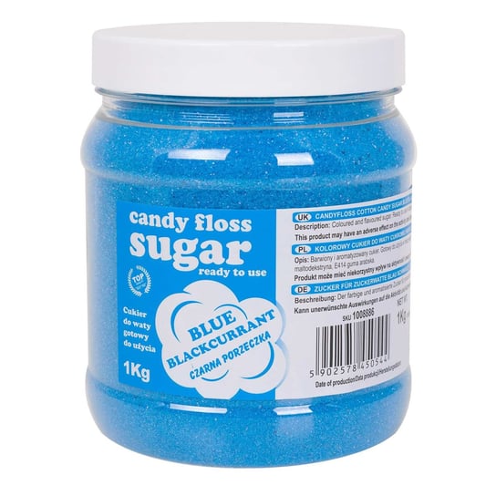Kolorowy cukier do waty cukrowej niebieski o smaku czarnej porzeczki 1kg Inna marka