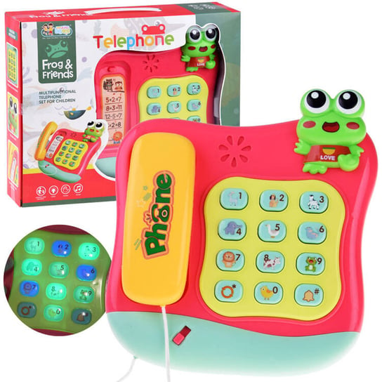 Kolorowy grający telefon z przyciskami gra melodie świeci ZA4625 Inna marka