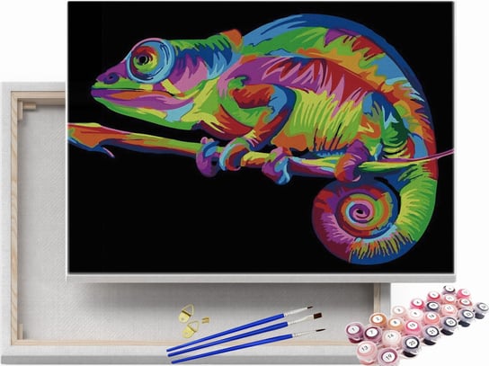 Kolorowy kameleon - Malowanie po numerach Beliart