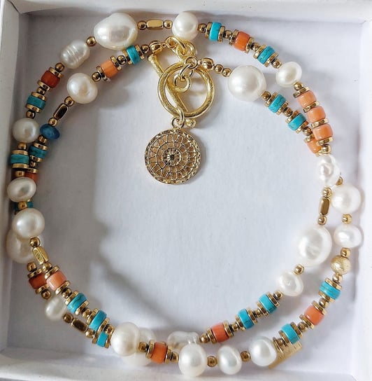 Kolorowy naszyjnik z perłami KORACH Jewellery Inna marka