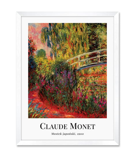 Kolorowy obraz na ścianę most mostek japoński krajobraz reprodukcja Claude Monet 32x42 cm iWALL studio
