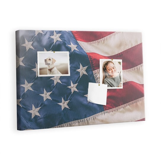 Kolorowy Organizer - Tablica Korkowa z Pinezkami - Amerykańska flaga 60x40 cm Inna marka