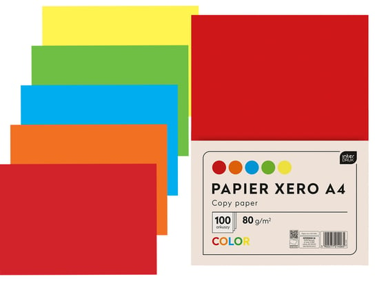KOLOROWY Papier ksero 5 kolorów A4 Interdruk