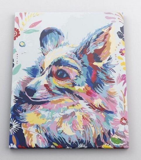 Kolorowy portret psa - Malowanie po numerach 50x40 cm ArtOnly