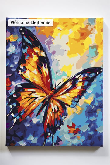 Kolorowy pył, motyl, motyle, motylki, malowanie po numerach, blejtram Akrylowo