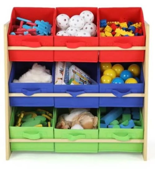 Kolorowy Regał Organizer Pojemniki Zabawki Dzieci MPMAX