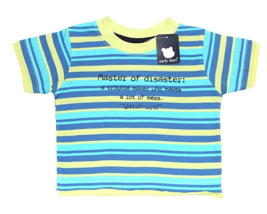 Kolorowy t-shirt w paski 6-12 m Early Days