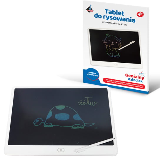 Kolorowy tablet do rysowania z rysikiem – 16 cali Genialny dzieciak
