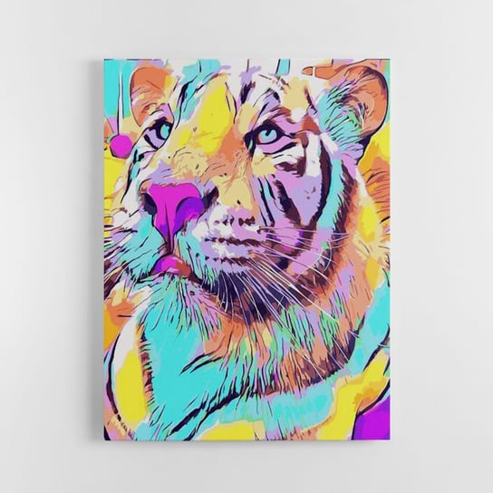Kolorowy tygrys - Malowanie po numerach 30x40 cm ArtOnly