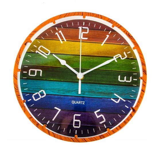 Kolorowy zegar ścienny 25cm różne kolory Midex