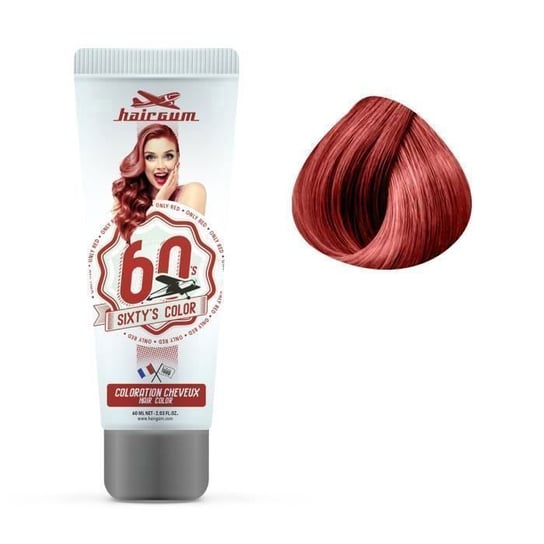 Koloryzacja tymczasowa - Only Red półtrwała koloryzacja 60ml - Hairgum HAIRGUM