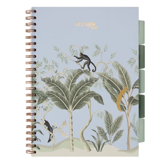 Kołozeszyt z przekładkami STRIGO PADS Project Book A4 kratka Afryka pastelowy niebieski Strigo