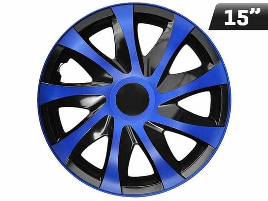 Kołpaki DRACO CS blue - black 15", 4 szt. Carmotion