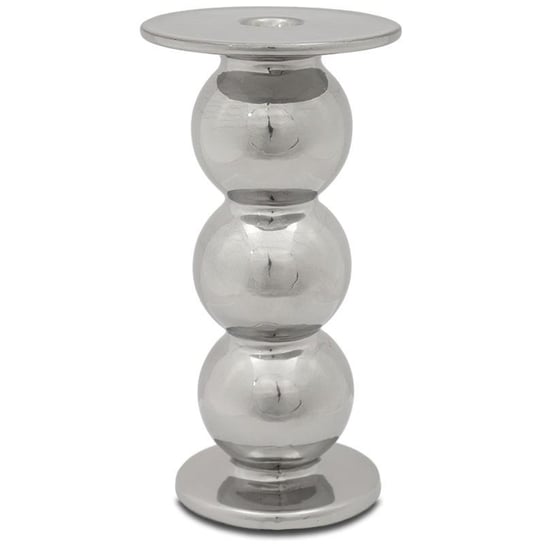 Kolumna ceramiczna, srebrna, 22,5x11,5x11,5 cm Pigmejka