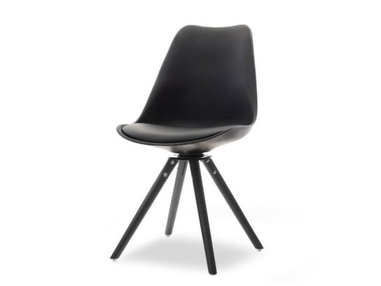 Komfortowe Krzesło Do Stołu W Salonie Luis Rot Czarny-Czarny MEBEL-PARTNER
