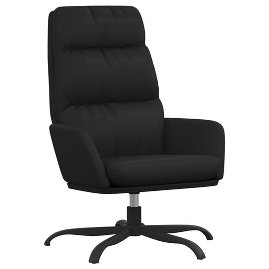 Komfortowe krzesło obite skórą, czarne, 70x77x98 c Inna marka
