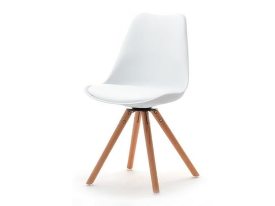 Komfortowe Krzesło Obrotowe Na Bukowej Podstawie Luis Rot Biały MEBEL-PARTNER