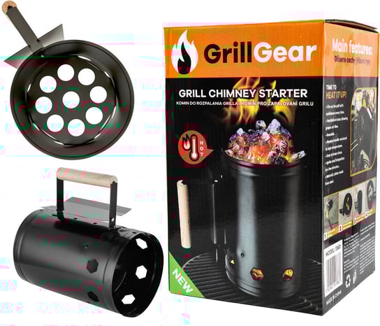 Komin do rozpalania brykietu węgla grilla BBQ GrillGear