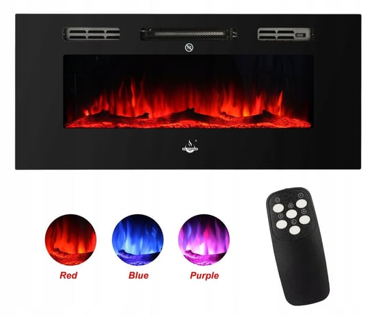 KOMINEK ELEKTRYCZNY EL FUEGO BERN100 1800W LED 102x47x12 Z GRZANIEM LUBBEZ Inna marka