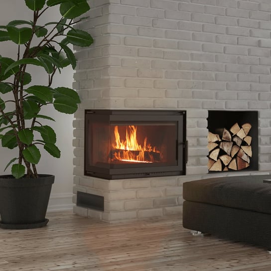 Kominek powietrzny SIMPLE lewy BS 8 kW fi 200 z domykaniem Kratki