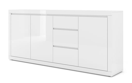 Komoda 200 cm BELLO BIANCO IV biały mat / połysk BIM Furniture