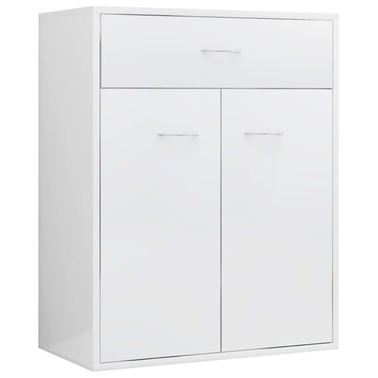 Komoda 2D z szufladą, biała, 60x30x75 cm / AAALOE Inna marka
