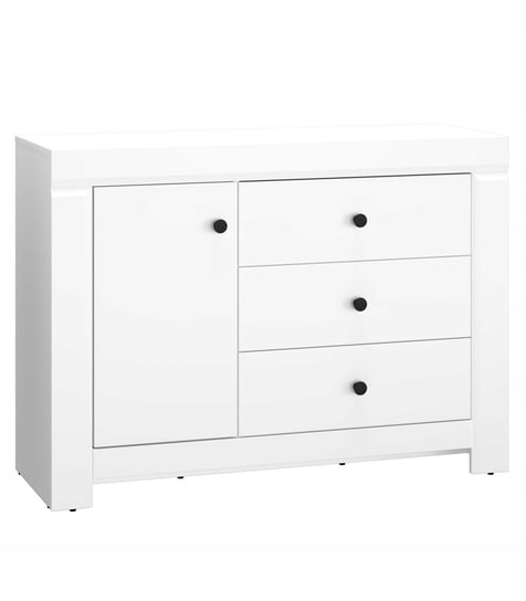 Komoda biała matowa do salonu MDF 117 cm BELLA Furnimasters
