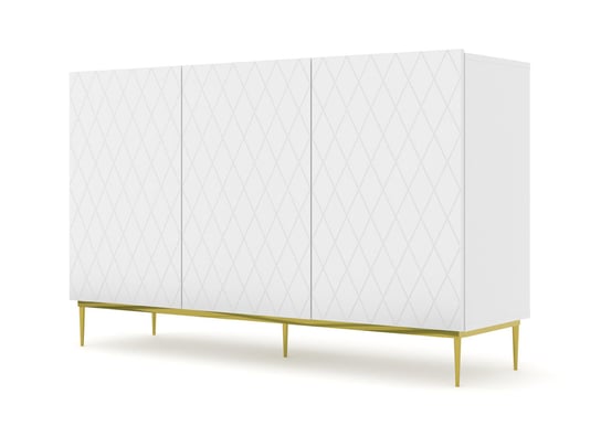 Komoda Diuna 3D 145Cm Biały Mat + Rama BIM Furniture