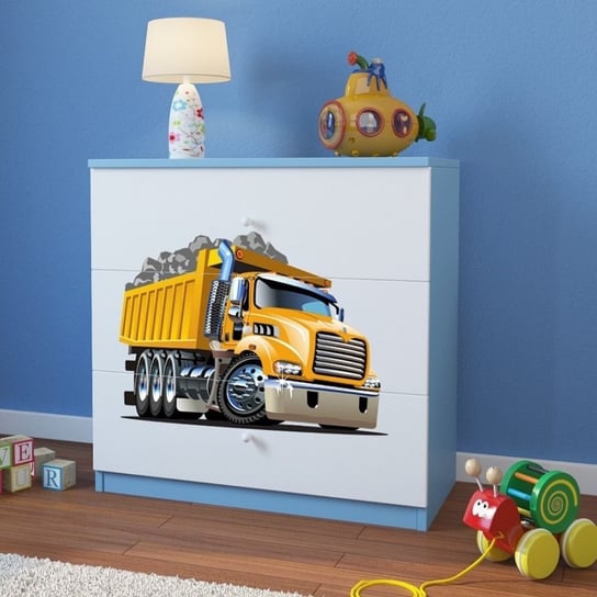 Komoda do pokoju dziecięcego, babydreams, ciężarówka, 81 cm, niebieska Kocot Kids