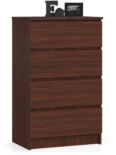 Komoda do salonu K 60 cm 4 szuflady - Wenge FABRYKA MEBLI AKORD