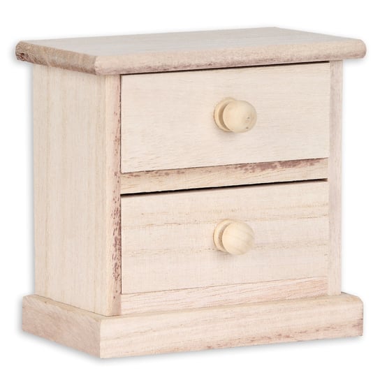 Komoda drewniana, 2 szuflady Basic