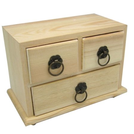 Komoda drewniana, 3 szuflady, 17x9,5x12,5 cm Empik
