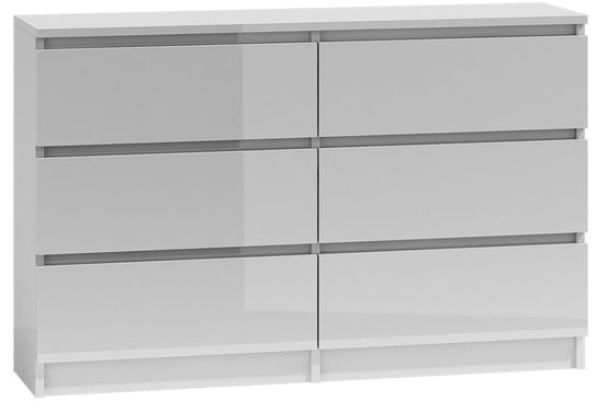 Komoda ELIOR Marea 3X, biały połysk, 120x30x77 cm Elior