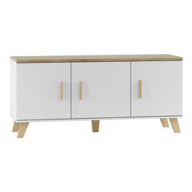 Komoda Livorno, biało-beżowa, 150x69x45 cm High Glossy Furniture