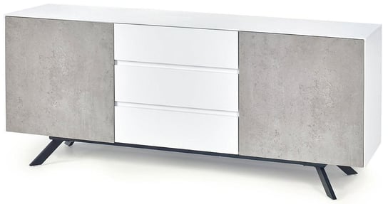 Komoda minimalistyczna ELIOR Tones 3X, biały, szary, 180x45x75 cm Elior
