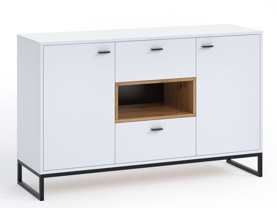Komoda OLIER OL-02 Szerokość 135 cm Szuflady LOFT Biała Inna marka