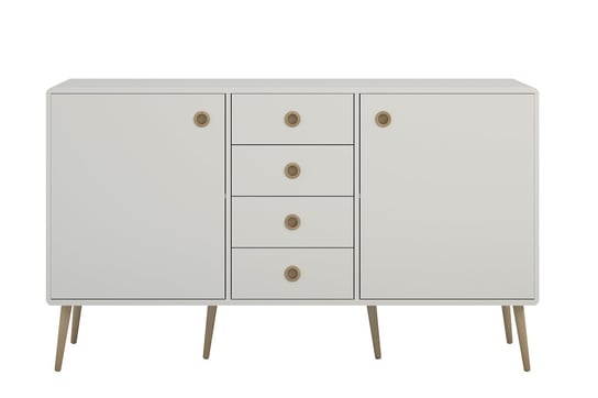 Komoda SOFTLINE *biały/dąb, 153x89x39,6 cm Konsimo