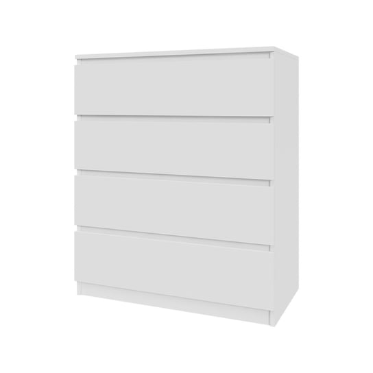 Komoda szafka AVEN 80 cm - biała - 4 szuflady - przedpokój, sypialnia, salon Mebligo