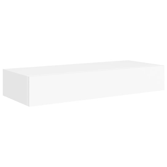 Kompaktowa półka z szufladą, MDF, metal, biały, 60 / AAALOE Zakito