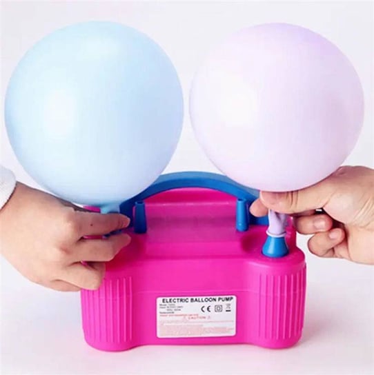 Kompaktowa POMPKA do Balonów Elektryczna 600W różowo-niebieska AG997 Aptel